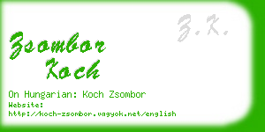 zsombor koch business card